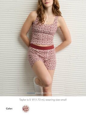 AE floral boy short and tank top set